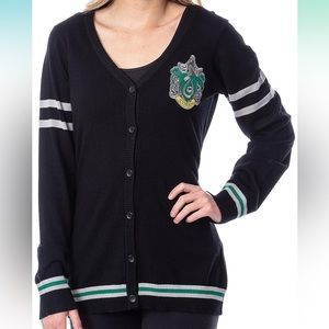 Harry Potter Slytherin Varsity Style Cardigan